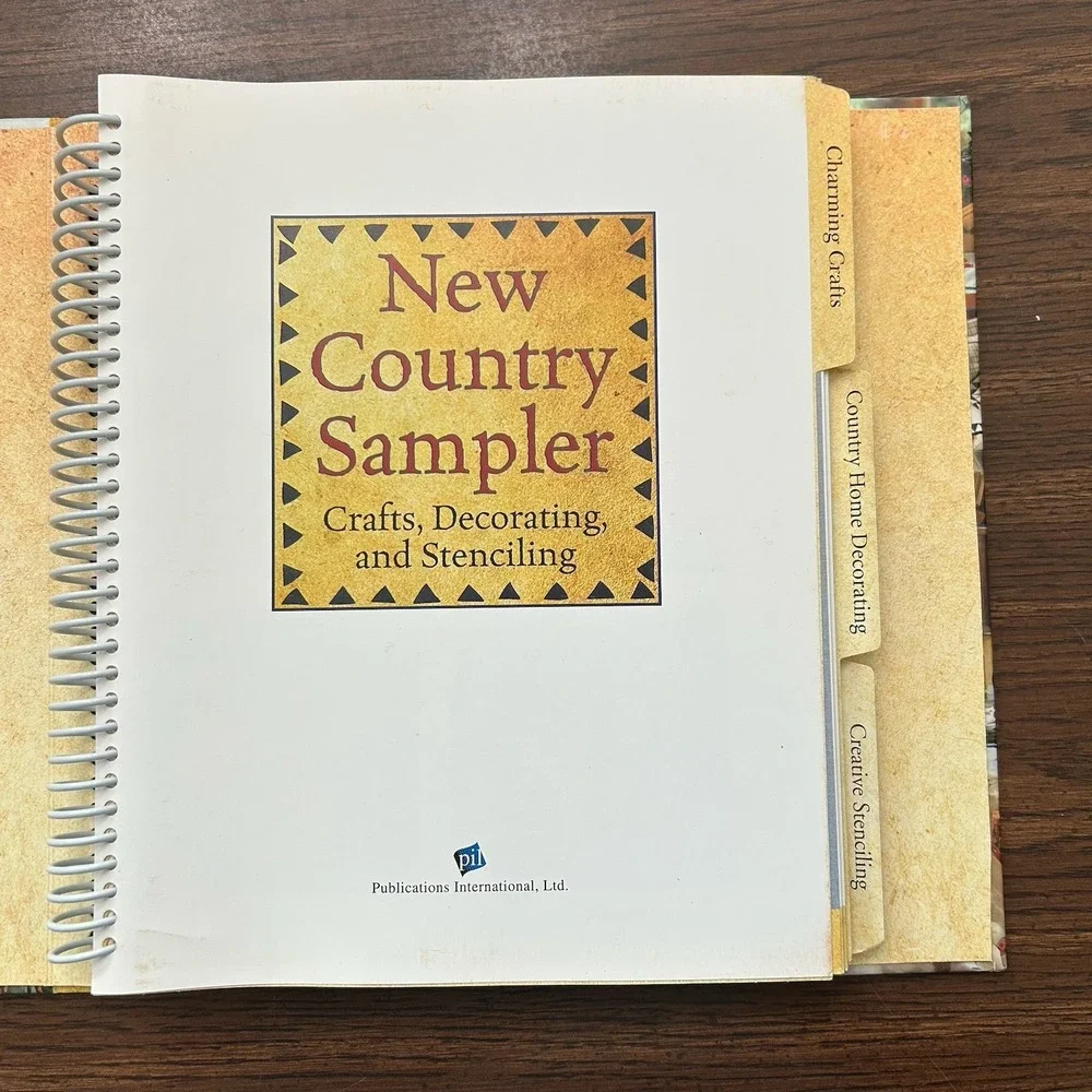 New Country Sampler Crafts Decorating Stenciling‎ DIY HC Embroidery Cross Stitch